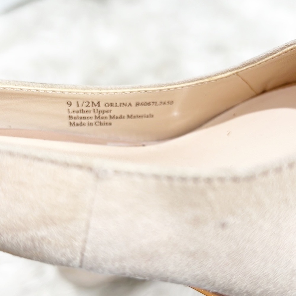 FRANCO Sarto Patent Leather Heel Nude Suede Pump Classic Platform size 9.5 - Picture 11 of 12